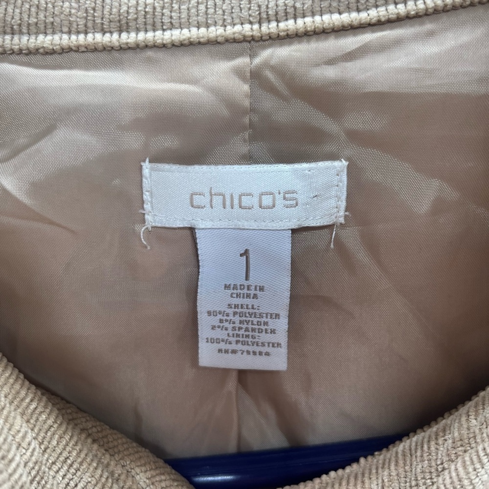 Chico's Beige Ruffle Blazer - Picture 4 of 7